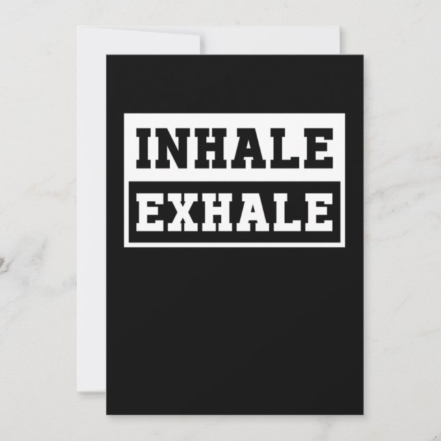 Invitation Inhale Yoga Exhale Nirvana Meditation Zen Asana Gi (Devant)