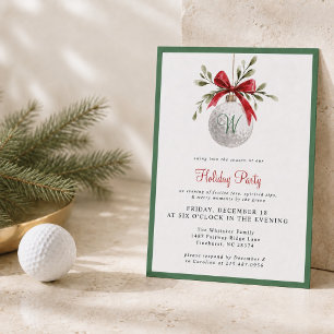 Invitation initiale de fête de Noël de golf à l'aq