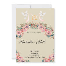 Initiales de mariage en monogramme romantique