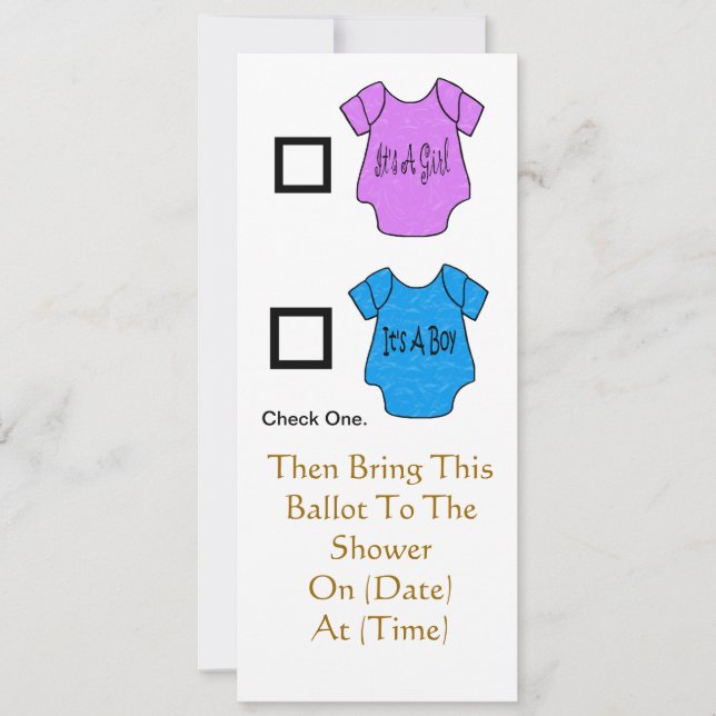 Invitation Inivitations baby showers - Customisez-Le! (Devant)