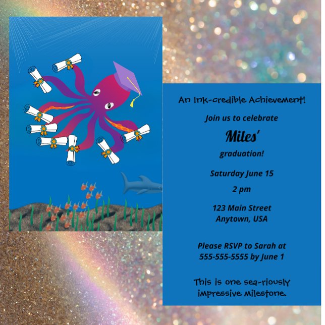 Invitation Ink-credible Achievement Grad Party (Créateur téléchargé)