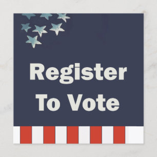 Invitation Inscription patriotique personnalisée pour voter