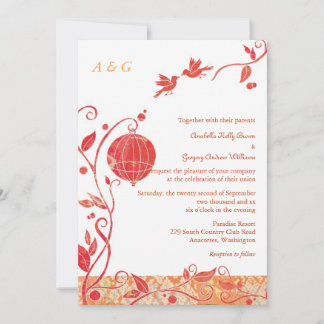 Invitation Inséparables Mariage monogramme