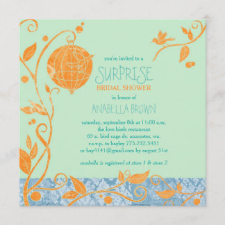 Invitation Inséparables Mint Green Surprise Fête des mariées