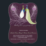 Invitation Inséparables Peacock Pair Purple Mariage Inviter<br><div class="desc">Peacocks, inséparables, plumes paon, violet citron vert turquoise-bleu blanc "ce jour, j'épouse mon meilleur ami" mariage ou événement connexe (répétition-dîner, douche de couple, douche de mariage, fête de fiançailles... ) invitation personnalisée avec une vintage touche rétro. S'il vous plaît personnaliser avec votre propre texte en fonction de l'occasion ou cliquez...</div>