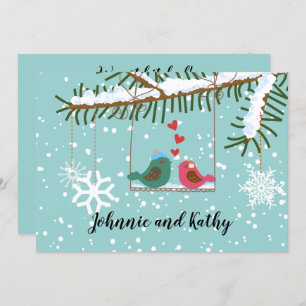 Invitation Inséparables Swing Réception hiver seulement Invit