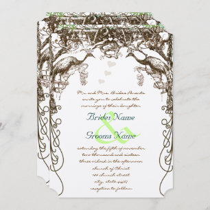 Invitation Inséparables Vintages de Rustic Peacock