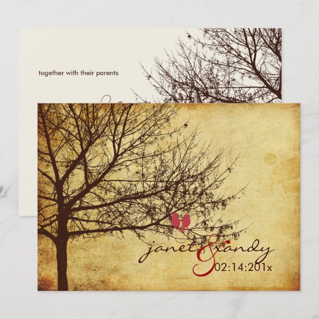 Invitation INSÉPARABLES VINTAGES PixDezines (Devant / Derrière)