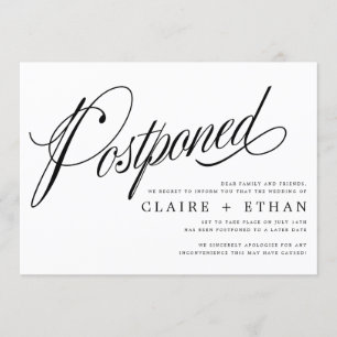 Invitation Insertion de report simple Mariage