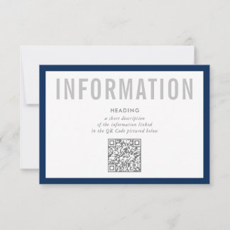 Invitation INSERTION D'INFORMATIONS Code QR minimal moderne m