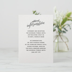 Invitation Insertion simple en noir blanc