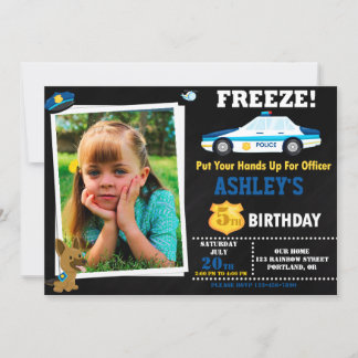 Invitation Insigne d'anniversaire de l'agent de police photo