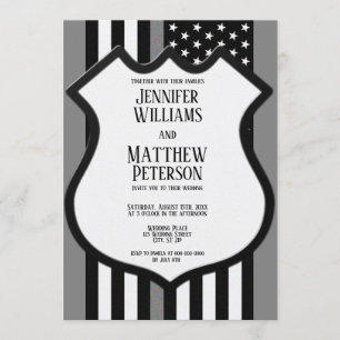 Invitation Insigne de ligne gris mince