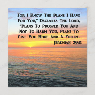 INVITATION INSPIRANT JEREMIAH 29:11 SUNRISE