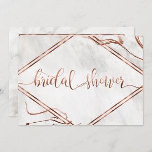 Invitation Inspiration moderne en cuivre et marbre italien Ma