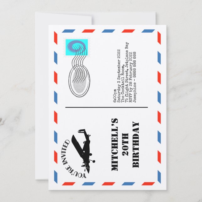 Invitation Inspirée par les Voyages (Devant)