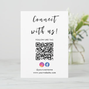Invitation Instagram Facebook Qr Code Se Connecter Avec Nous 
