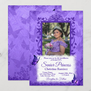 Invitation Installation de la Reine honorée avec une bordure 