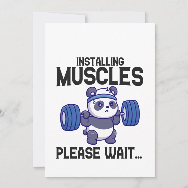 Invitation Installation des Muscles Veuillez Patienter Panda  (Devant)
