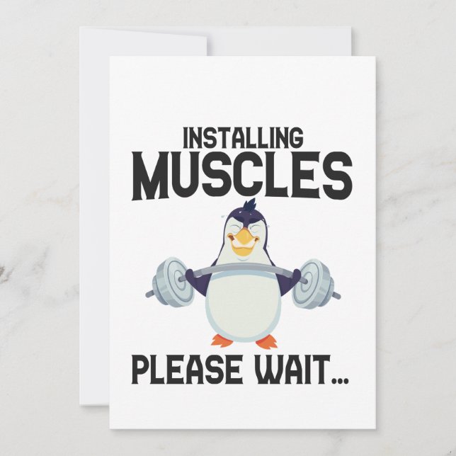 Invitation Installation des Muscles Veuillez Patienter Pingou (Devant)