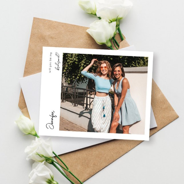 Invitation Instantané Photo Be My Proposition V4 Écriture man (Créateur téléchargé)