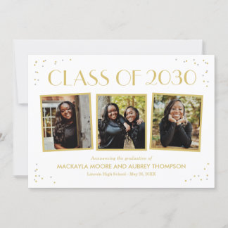 Invitation Instantanés amusants Editable Color Graduation Inv