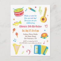 Instruments de Musique Colorés Fête d'Anniversaire