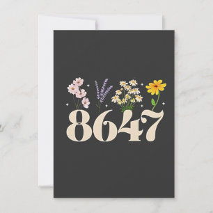 Invitation intage 8647, Anti Trump, Floral Feminist, Subtle