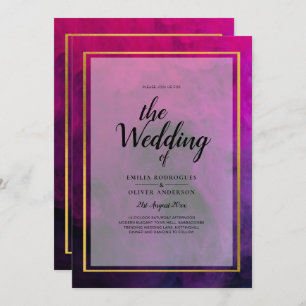 Invitation Intense Magenta Plum Purple Encre Mariage INVITE