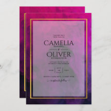 Intense Magenta Plum Purple Encre Mariage INVITE