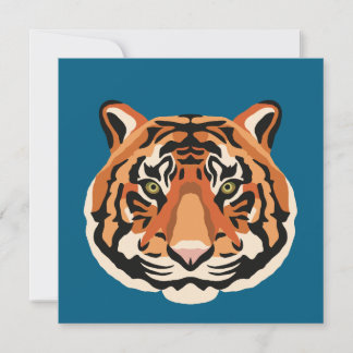 Invitation Intense Tiger Eyes the Powerful Big Cat