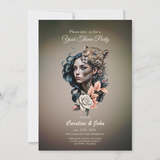 Invitation Interaction fascinante entre l'animal et l'humain (Devant)