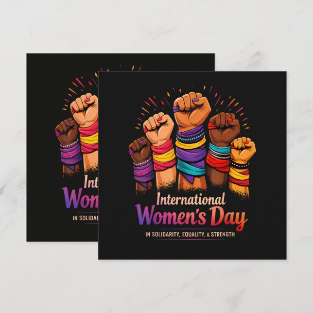 Invitation International Women's Day 8 March (Devant / Derrière)
