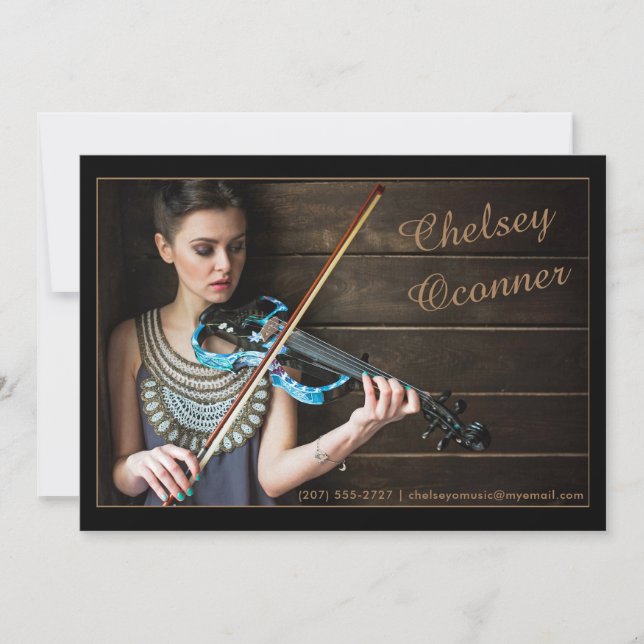 Invitation Interprète Modèle Acteur Comp Zed Card Modèle Prom (Devant)