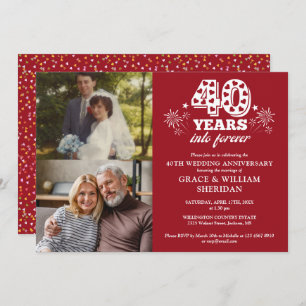 Invitation Into Forever Ruby 40e anniversaire du Mariage 2 Ph