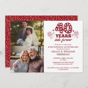 Invitation Into Forever Ruby 40e anniversaire du Mariage 2 Ph