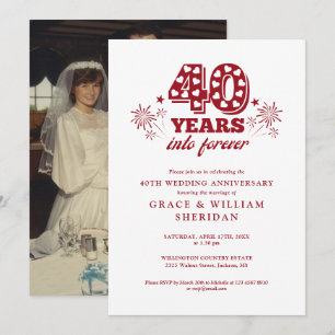 Invitation Into Forever Ruby 40th Mariage Anniversary Photo
