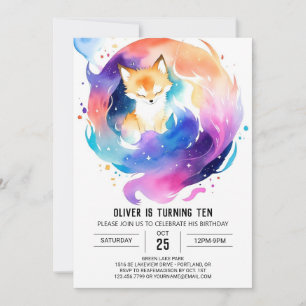 Invitation Into the Enchanted Fox Birthday