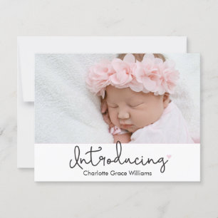 Invitation Introduction Script Baby Photo Heart