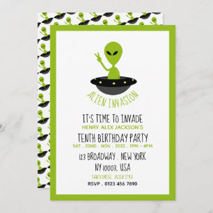Invitation Invasion Alien, Anniversaire