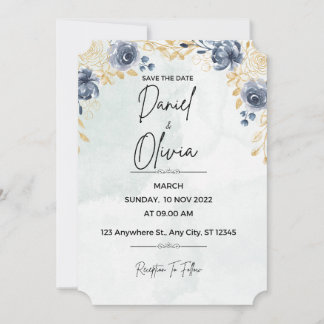 INVITATION INVÉTATIONS DES MARIAGES FLEURS