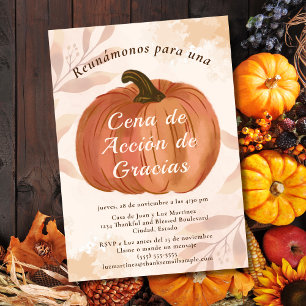 Invitation Invitación Cena de Acción de Gracias Linda