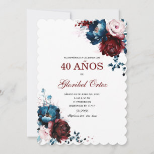 Invitation Invitación de 40 Años Mujer