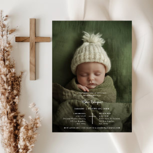 Invitation invitación de bautizo para niño niña photo