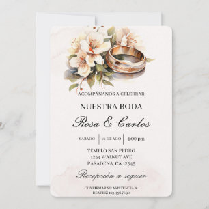 Invitation Invitacion de boda con anillo