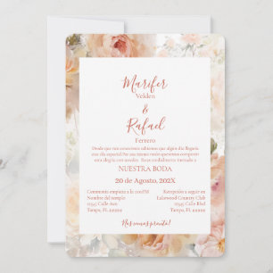 Invitation Invitación de boda con rosas
