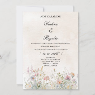 Invitation Invitacion de boda de flor