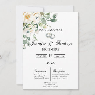 Invitation Invitación de boda tema greenery