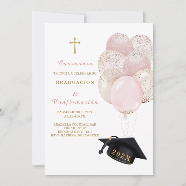 Invitation Invitación de Graduación y Confirmación (Devant)
