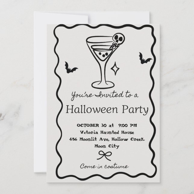 Invitation Invitación de Martini personalizada para fiesta de (Devant)